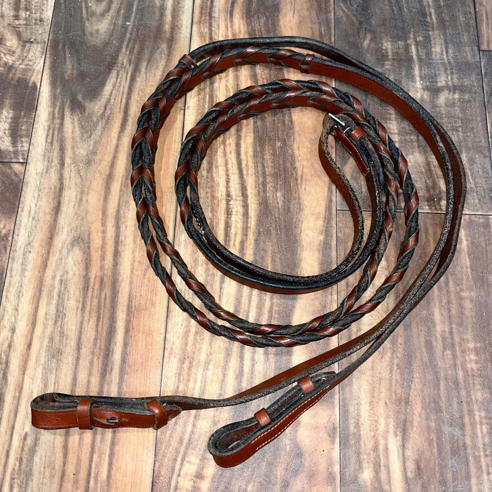 English braided reins